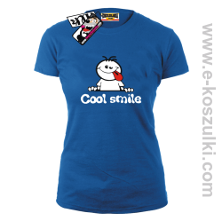 Cool Smile - koszulka damska - niebieski