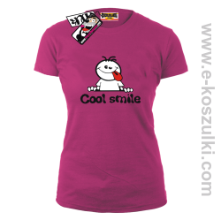 Cool Smile - koszulka damska - różowy