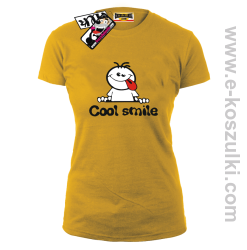 Cool Smile - koszulka damska - żółty