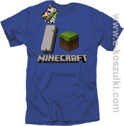 I love Minecraft - koszulka męska niebieska