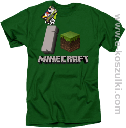 I love Minecraft - koszulka męska zielona