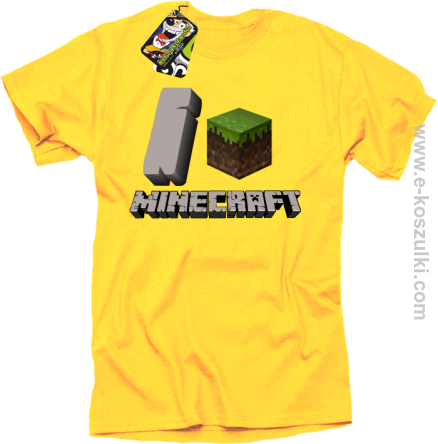 I love Minecraft - koszulka męska żółty