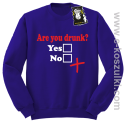 Are you drunk- bluza na imprezę bez kaptura fioletowa