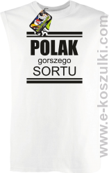 POLAK gorszego sortu - bezrękawnik męski biały