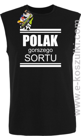 POLAK gorszego sortu - bezrękawnik męski czarny