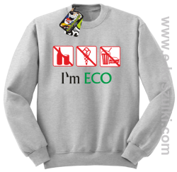 I'm ECO NO EAT - bluza bez kaptura melanż