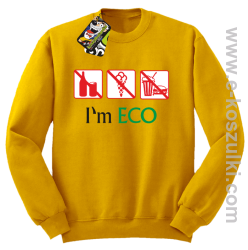 I'm ECO NO EAT - bluza bez kaptura żółty