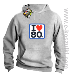 I love 80s - bluza  z kapturem melanż
