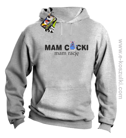 Mam cycki - Mam rację - bluza z kapturem 