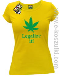 Legalize it gandzia ganja - koszulka damska żółta