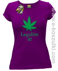 Legalize it gandzia ganja - koszulka damska fioletowa