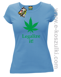 Legalize it gandzia ganja - koszulka damska błękitna