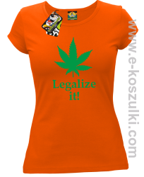 Legalize it gandzia ganja - koszulka damska pomarańczowa