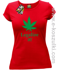 Legalize it gandzia ganja - koszulka damska czerwona