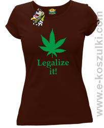 Legalize it gandzia ganja - koszulka damska brązowa