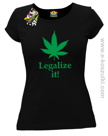 Legalize it gandzia ganja - koszulka damska czarna