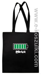 Córka Bateria 100% - torba z nadrukiem czarna