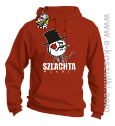 Szlachta rządzi - bluza z kapturem pomarańczowa