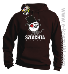 Szlachta rządzi - bluza z kapturem brązowa