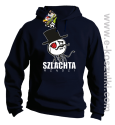 Szlachta rządzi - bluza z kapturem granatowa