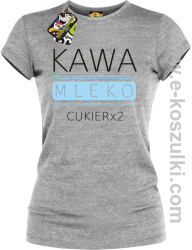 Kawa mleko cukier - koszulka damska melanżowa