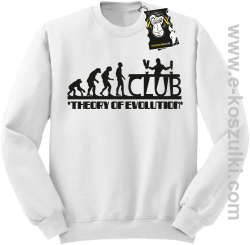 Theory of evolution CLUB - bluza dla klubowicza - bez kaptura biała