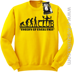 Theory of evolution CLUB - bluza dla klubowicza - bez kaptura żółta