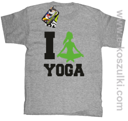 I love YOGA - koszulka dziecięca melanż