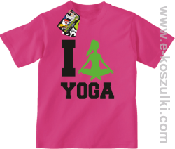 I love YOGA - koszulka dziecięca  fuchsia
