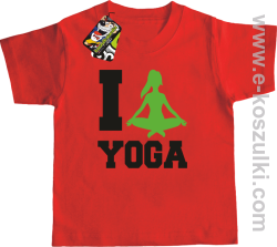 I love YOGA - koszulka dziecięca czerwony