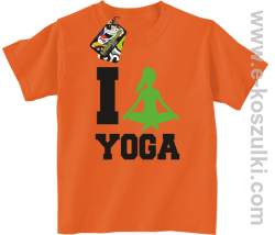 I love YOGA - koszulka dziecięca pomarańczowy