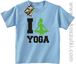 I love YOGA - koszulka dziecięca błękitny