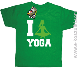 I love YOGA - koszulka dziecięca zielony