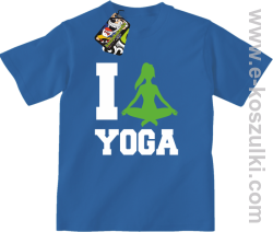I love YOGA - koszulka dziecięca niebieski