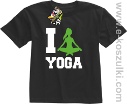 I love YOGA - koszulka dziecięca czarny