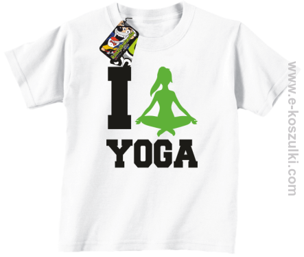 I love YOGA - koszulka dziecięca biały