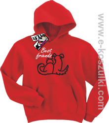 Best friends bluza dziecięca - czerwony