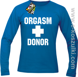 Orgasm Donor - longsleeve męski niebieski