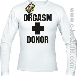 Orgasm Donor - longsleeve męski biały