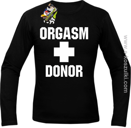 Orgasm Donor - longsleeve męski czarny