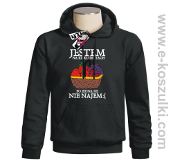 Jestem na kilku dietach - bluza męska z kapturem - czarny