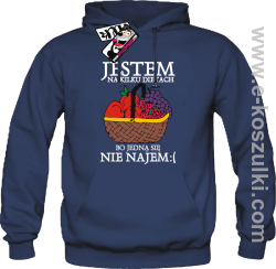 Jestem na kilku dietach - bluza męska z kapturem - granatowy