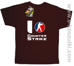 I love counter strike - koszulka dziecięca brązowy