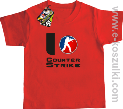 I love counter strike - koszulka dziecięca czerwony