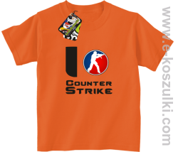 I love counter strike - koszulka dziecięca pomarańczowy