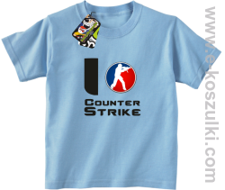 I love counter strike - koszulka dziecięca błękitny