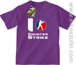 I love counter strike - koszulka dziecięca fioletowy