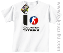 I love counter strike - koszulka dziecięca biały