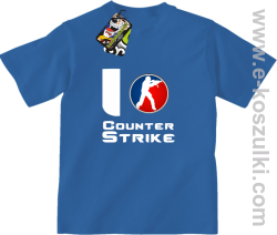 I love counter strike - koszulka dziecięca niebieski