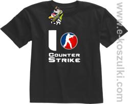 I love counter strike - koszulka dziecięca czarny